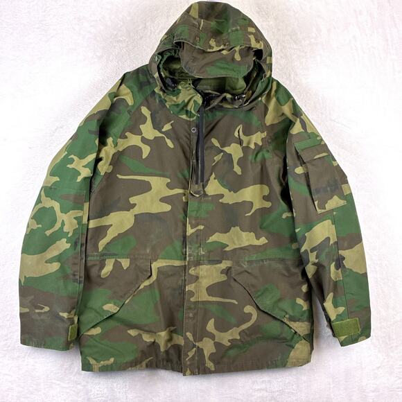 U.S. Army Other - VTG USGI ECWCS US Army Cold Weather Parka Mens L Regular Woodland Camo Gore-Tex